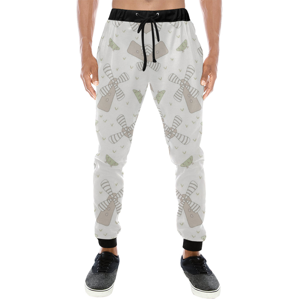 Windmill Pattern Background Unisex Casual Sweatpants