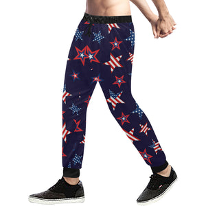 USA Star Pattern Theme Unisex Casual Sweatpants