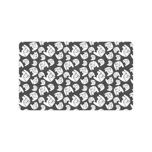 English Bulldog Pattern Print Design 02 Doormat