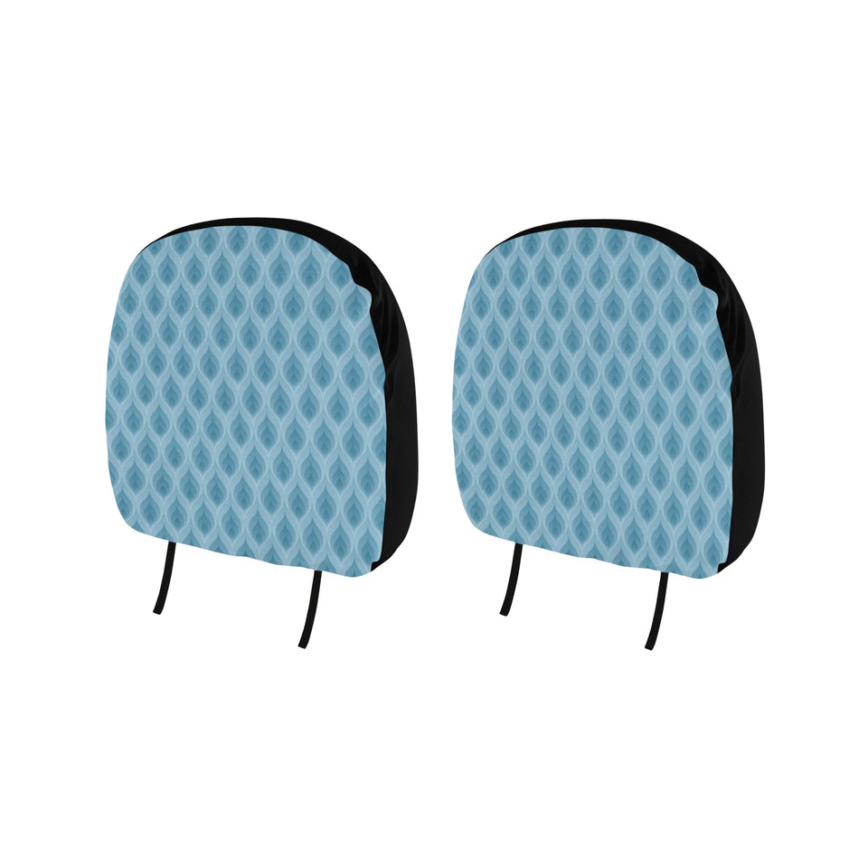 Blue Flame Fire Pattern Car Headrest Cover