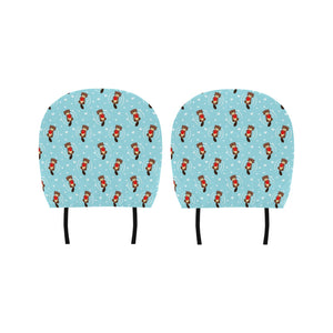 Otter Heart Pattern Car Headrest Cover