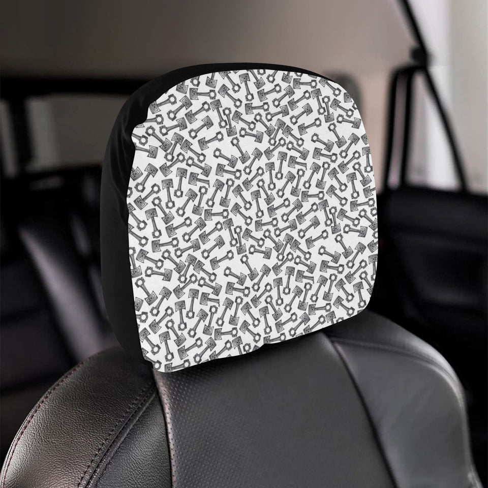 Engine Piston Pattern Print Design 01 Car Headrest Cover