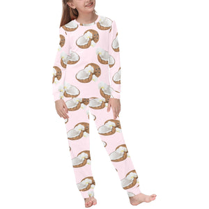 Coconut Pattern Print Design 05 Kids' Boys' Girls' All Over Print Pajama Set