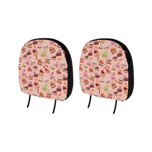 Cake Pattern Pokka dot Background Car Headrest Cover