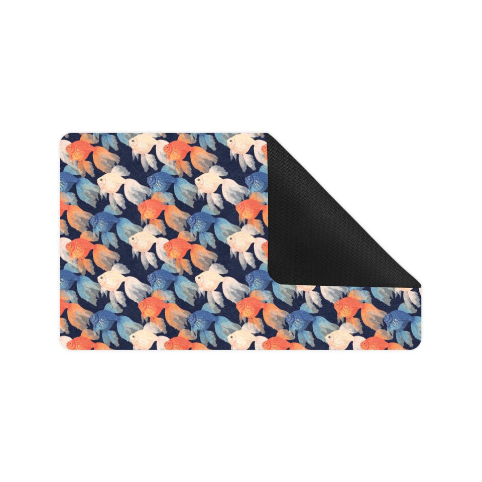 Goldfish Pattern Print Design 04 Doormat