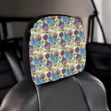 Hot Air Balloon Water Color Pattern Car Headrest Cover