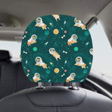 Corgi Astronaut Pattern Car Headrest Cover