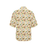 Guinea Pig Pattern Print Design 02 Women's All Over Print Hawaiian Shirt