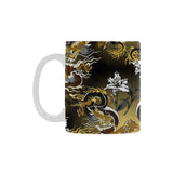 Gold Dragon Pattern Classical White Mug (FulFilled In US)