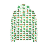 Alien Pattern Print Design 02 Kids' Boys' Girls' Padded Hooded Jacket