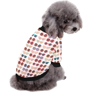 Sun Glasses Pattern Print Design 04 All Over Print Pet Dog Round Neck Fuzzy Shirt