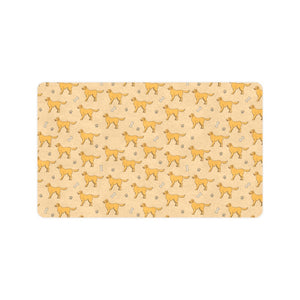 Golden Retriever Pattern Print Design 04 Doormat