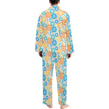 Gear Pattern Print Design 04 Men's Long Pajama Set