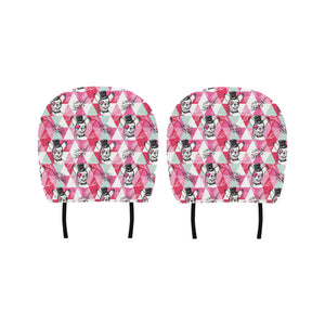 Cool Chihuahua Pink Pattern Car Headrest Cover