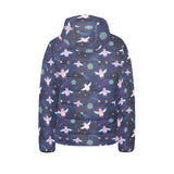 Pig Pattern Print Design 05 Kids' Boys' Girls' Padded Hooded Jacket