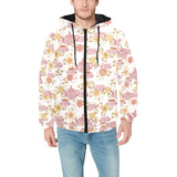 Tea pots Pattern Print Design 01 Men's Padded Hooded Jacket(ModelH42)