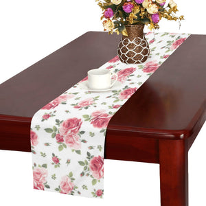 Rose Pattern Print Design 02 Table Runner