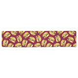 Hamburger Pattern Print Design 01 Table Runner