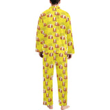 Guinea Pig Pattern Print Design 05 Men's Long Pajama Set