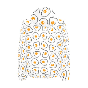 Fried Eggs Pattern Print Design 05 Men's Padded Hooded Jacket(ModelH42)