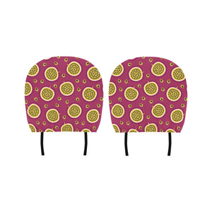 Sliced Passion Fruit Pattern Car Headrest Cover