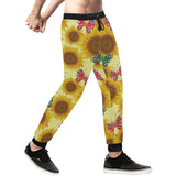 Sunflower Butterfly Pattern Unisex Casual Sweatpants