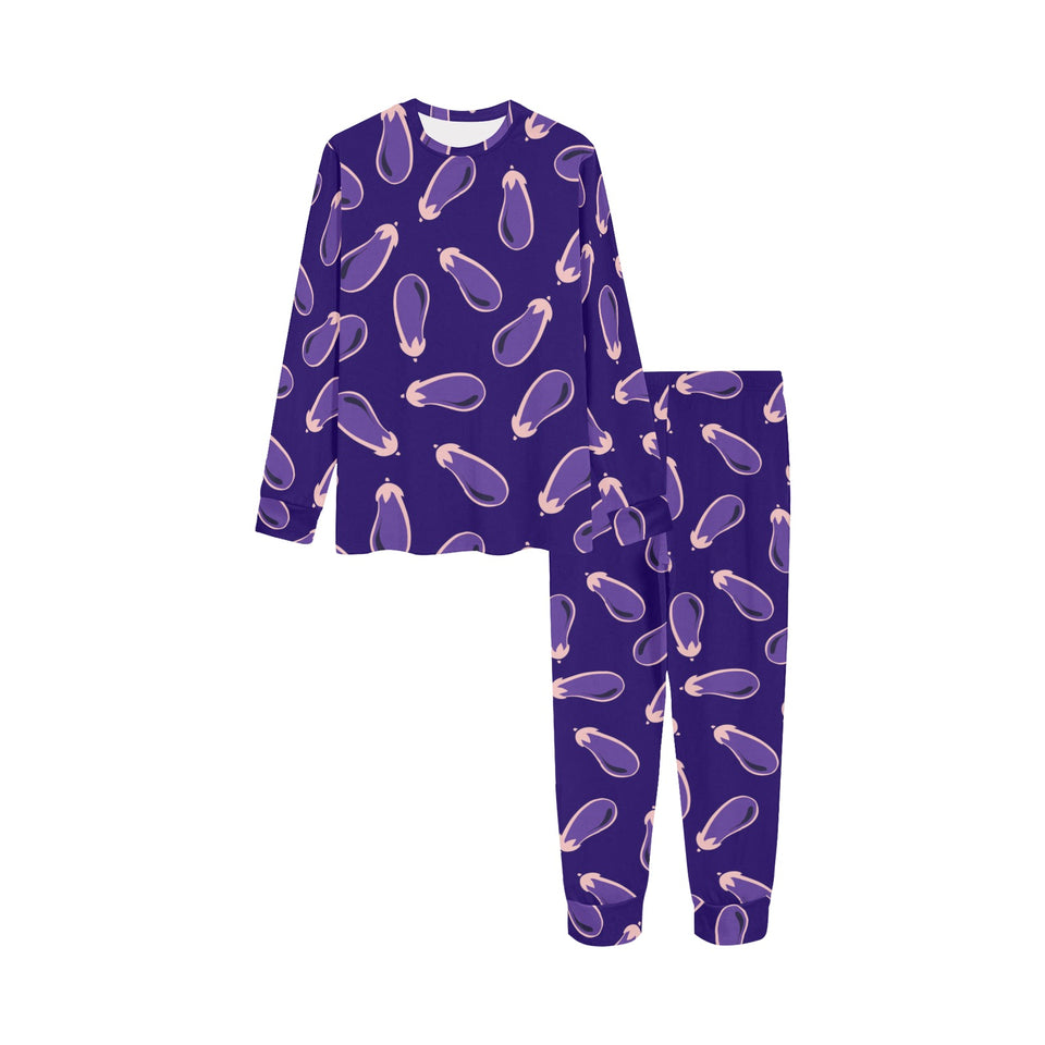 Eggplant Pattern Print Design 02 Kids' Boys' Girls' All Over Print Pajama Set