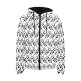 Engine Piston Pattern Print Design 03 Men's Padded Hooded Jacket(ModelH42)