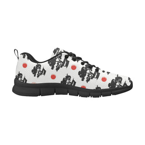 Black Bonsai Pattern Men's Sneakers Black