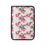 Red Pink Orchid Hibiscus Pattern Car Seat Belt Cover