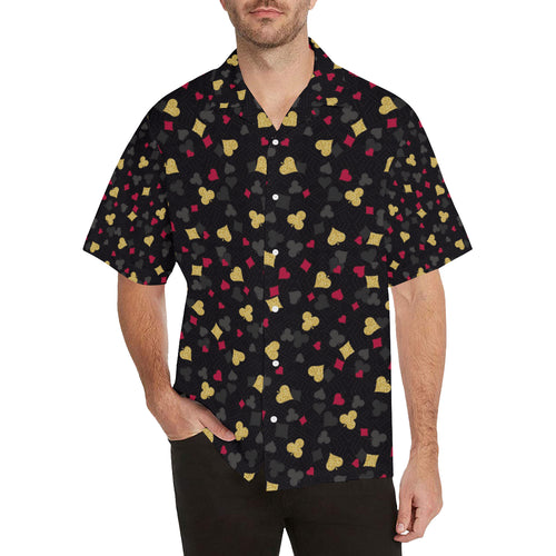 Casino Cards Suits Pattern Print Design 01 Men's All Over Print Hawaiian Shirt (Model T58)