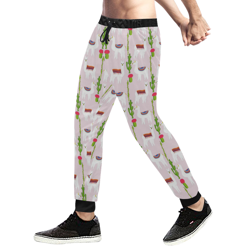 Llama Cactus Pattern Unisex Casual Sweatpants