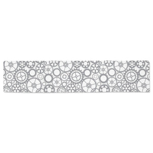 Gear Pattern Print Design 05 Table Runner