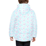 Yorkshire Terrier Pattern Print Design 01 Kids' Boys' Girls' Padded Hooded Jacket