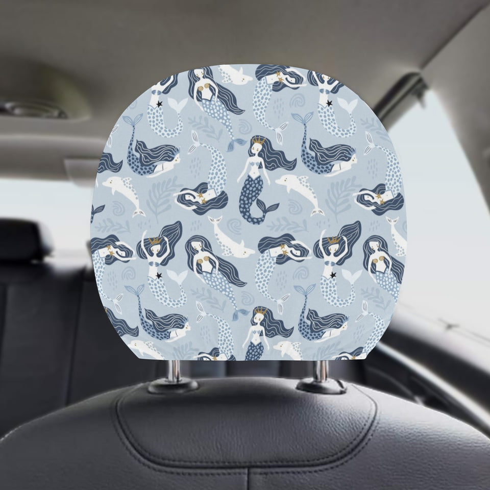 Mermaid Dolphin Pattern Car Headrest Cover