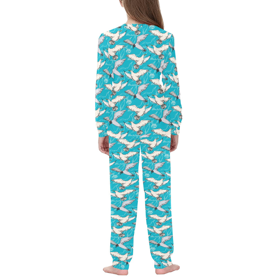 Seagull Pattern Print Design 03 Kids' Boys' Girls' All Over Print Pajama Set