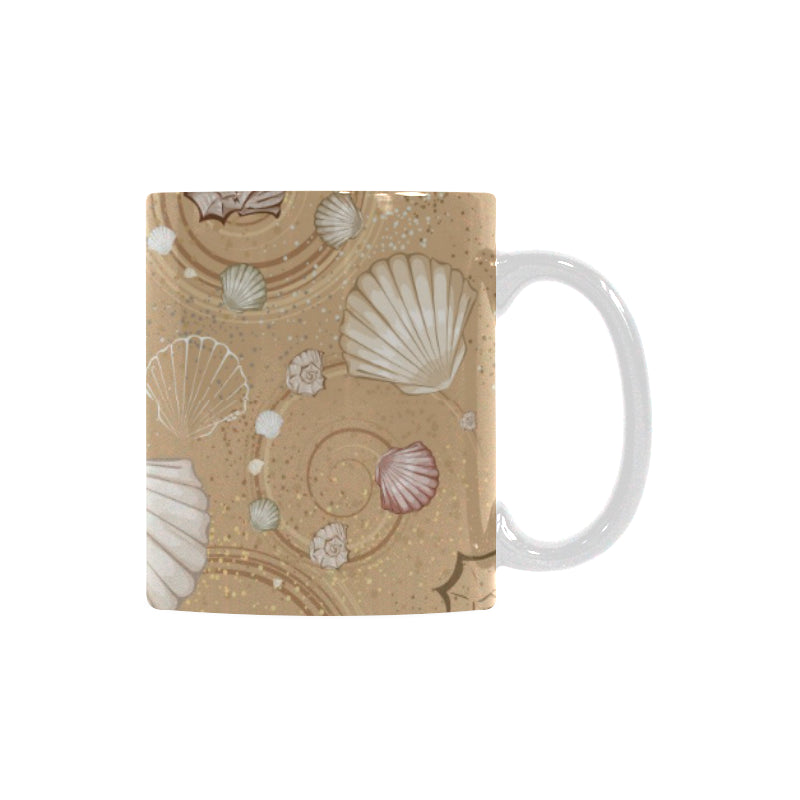 Shell Pattern Sand Classical White Mug (FulFilled In US)