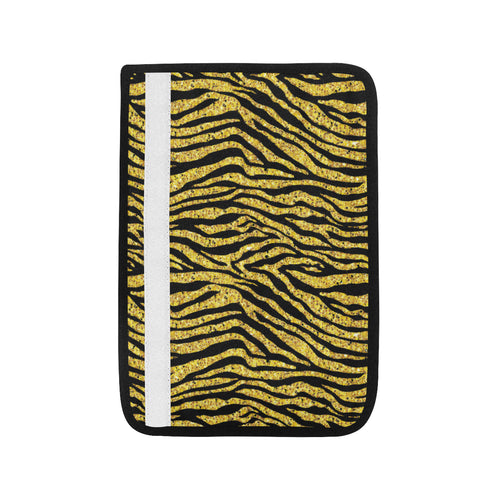 Gold Bengal Tiger Pattern Car Seat Belt Cover