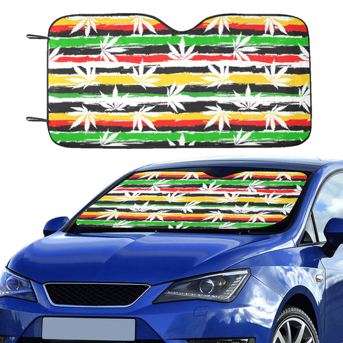 Canabis Marijuana Weed Pattern Print Design 01 Car Sun Shade