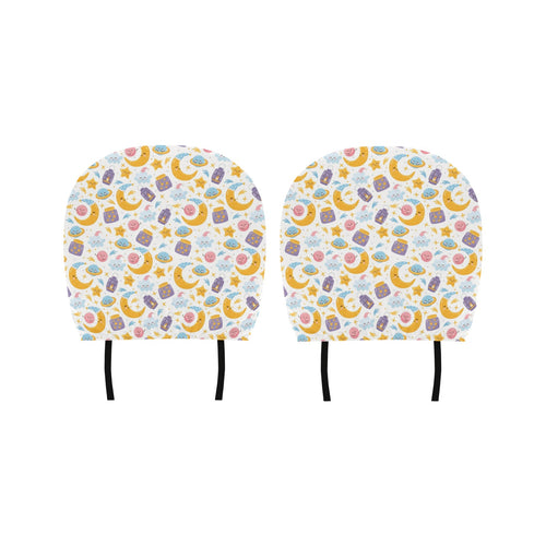 Moon Sleep Pattern Car Headrest Cover