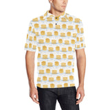 Pancake Pattern Print Design 01 Men's All Over Print Polo Shirt