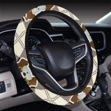 Beagle with Sunglass Pattern Car Steering Wheel Cover