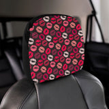 Lips Pattern Print Design 02 Car Headrest Cover