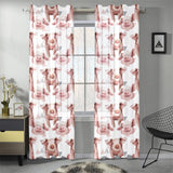 Pig Pattern Print Design 04 Gauze Curtain