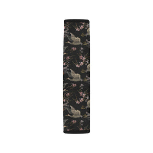 Japanese Crane Pattern Background Car Seat Belt Cover