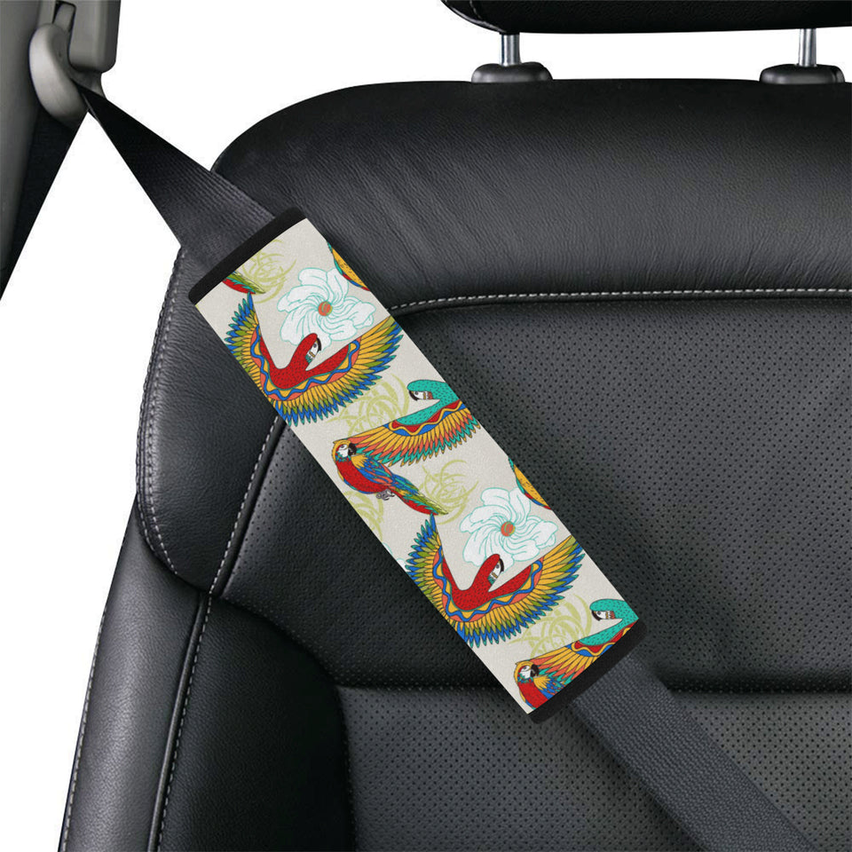 Parrot Flower Pattern Car Seat Belt Cover