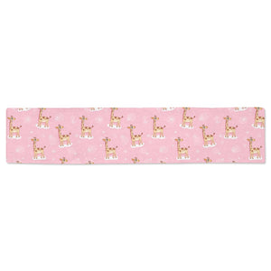 Giraffe Pattern Print Design 01 Table Runner