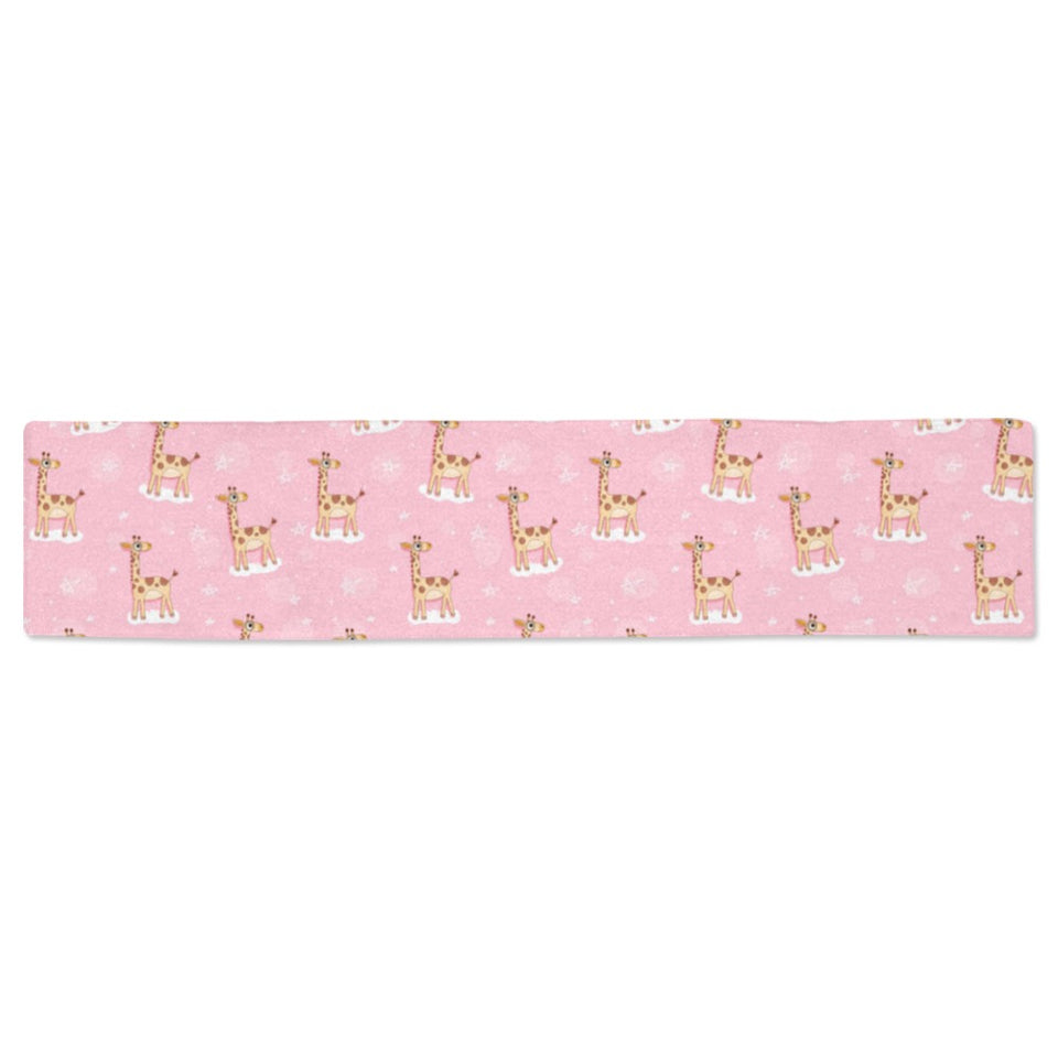 Giraffe Pattern Print Design 01 Table Runner