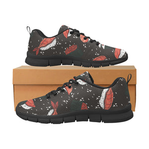 Sushi Theme Pattern Men's Sneakers Black