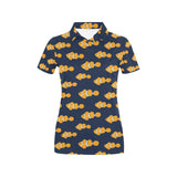 Clown Fish Pattern Print Design 01 Women's All Over Print Polo Shirt